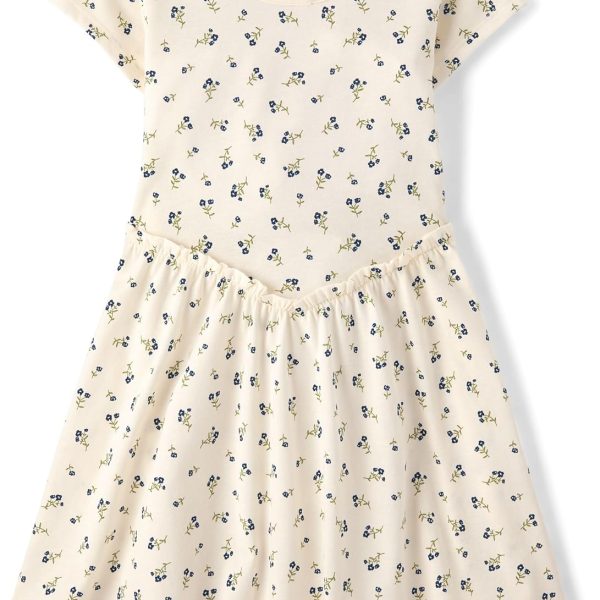 Girls' Plaid Stretch Jacquard Short Sleeve Dress